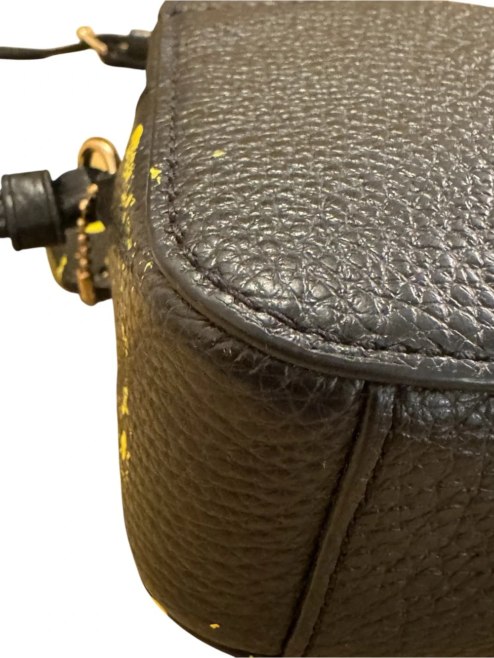 Coach Mini Camera Bag 2021 with Added Yellow Splatter COA